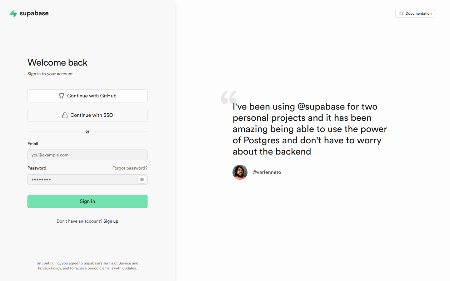 Supabase Account — Access Tokens