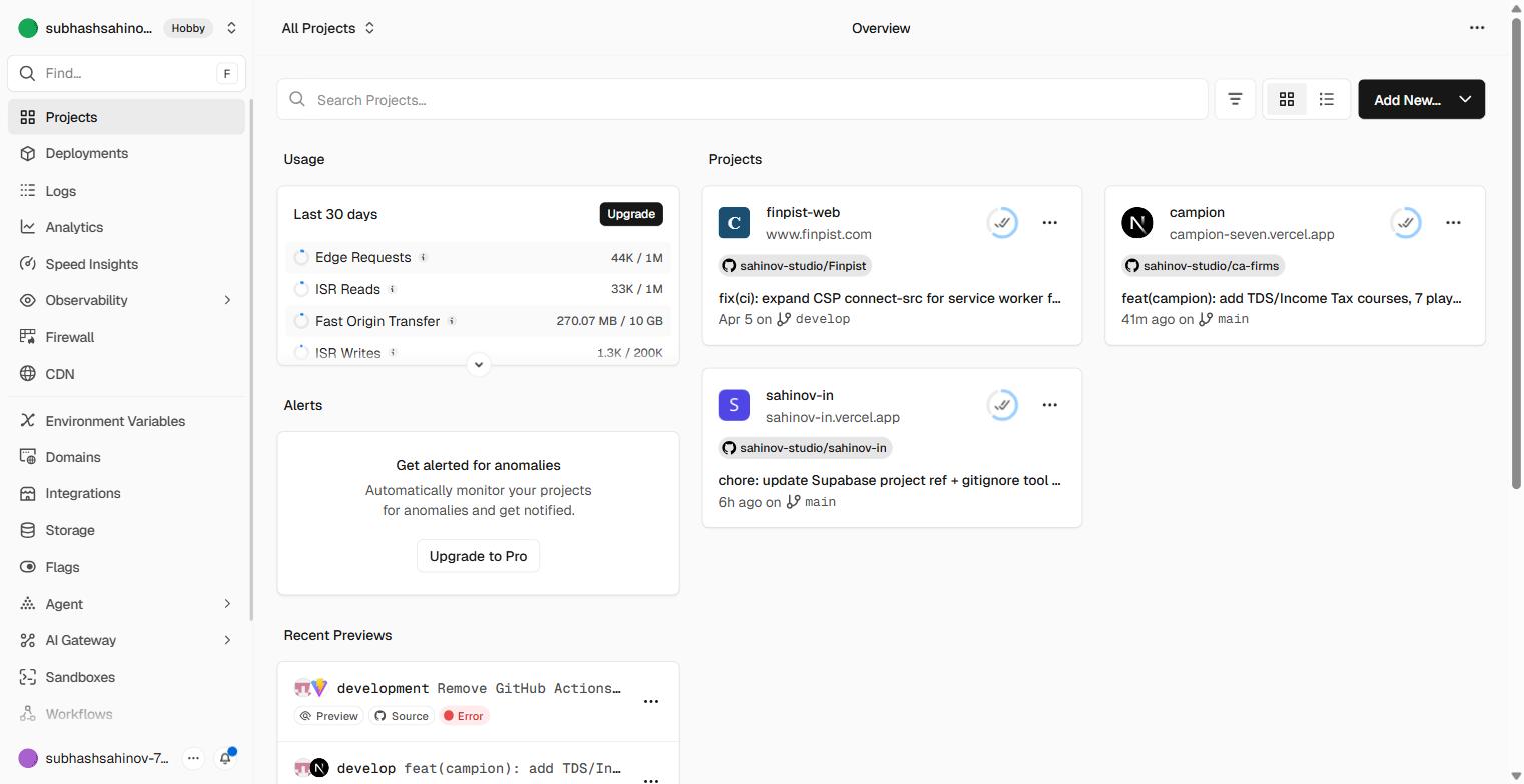 Dashboard sidebar tour