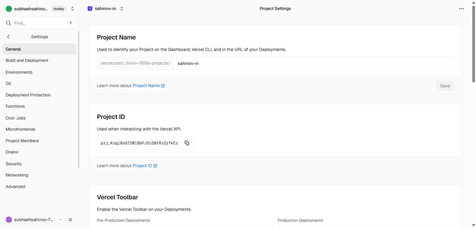 Project Settings — General