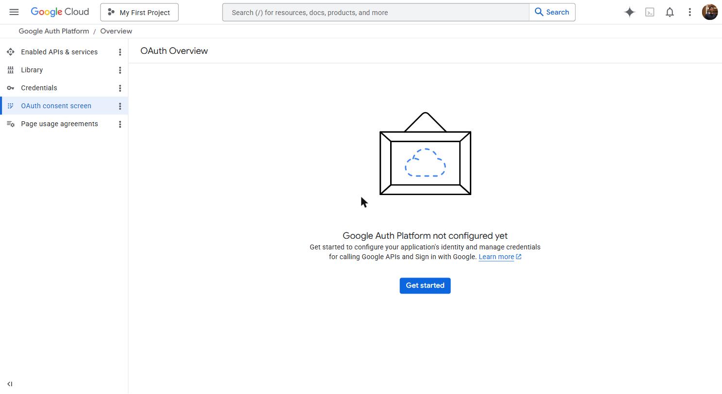 OAuth consent screen
