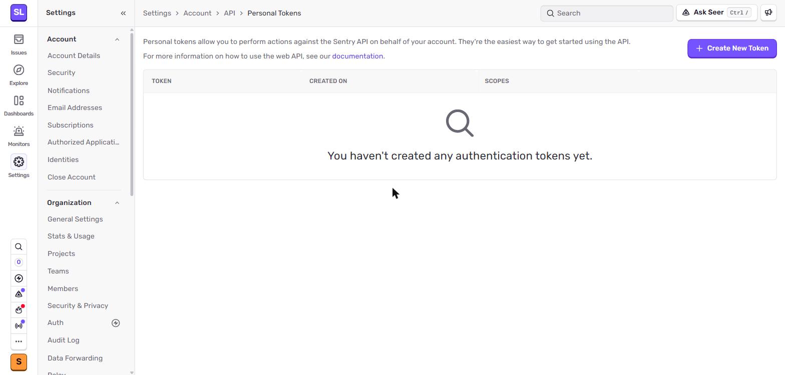 User Auth Tokens (account-level)